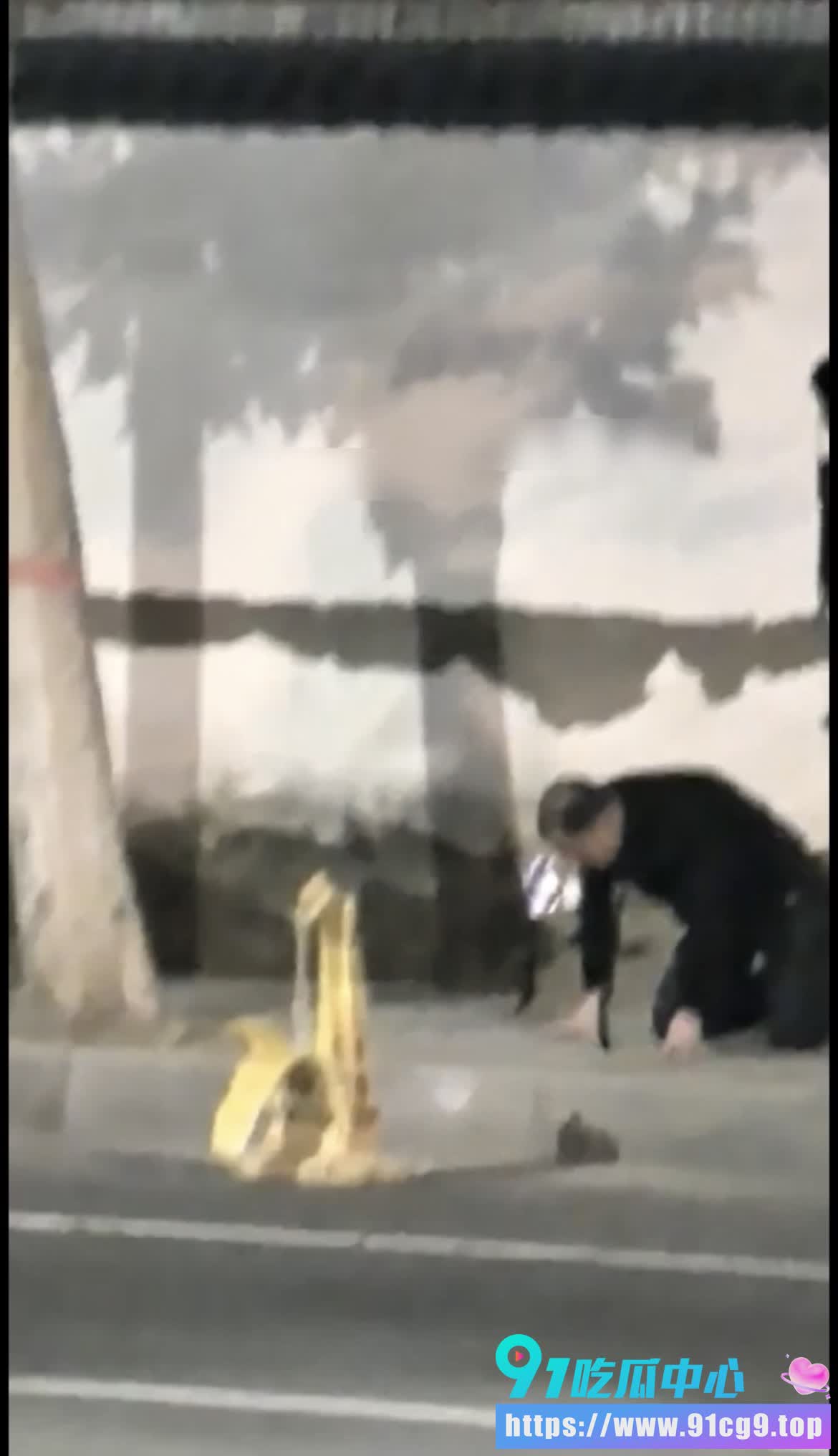 马路边玩女王sm调教!🐶男子当众下跪开直播 被路人拍下 是脸都不要了? (3).jpg